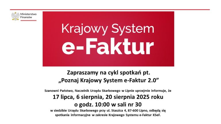 Letnie spotkania informacyjne o KSeF